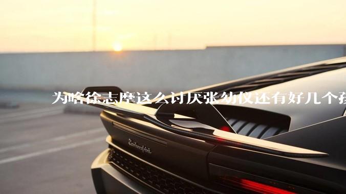 为啥徐志摩这么讨厌张幼仪还有好几个孩子？