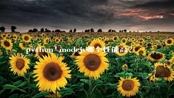 python与nodejs哪个性能高？