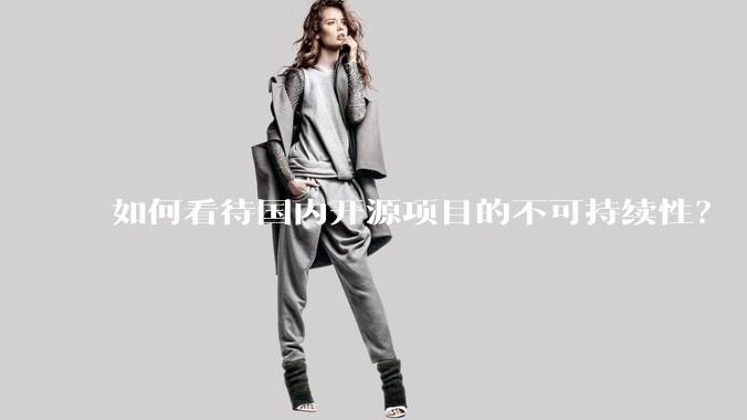 如何看待国内开源项目的不可持续性？